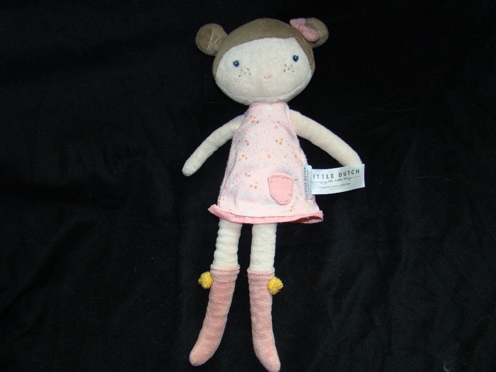 little dutch meisje roze jurk knuffel pop 32cm, Gebruikt, Overige karakters, Overige typen, Wasbaar