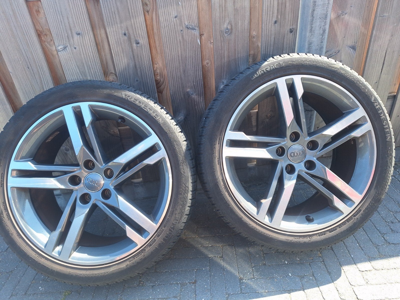 Orginele 18" Audi velgen, Ophalen, 18 inch, 245 mm, Banden en Velgen