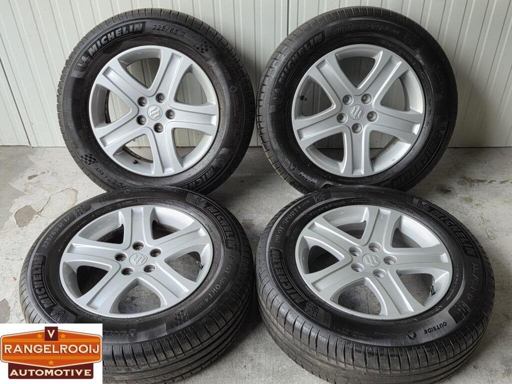 Zgan set org. 17" lmv + Michelin zomerb. Suzuki Grand Vitara, Gebruikt, Banden en Velgen, 17 inch, Ophalen of Verzenden