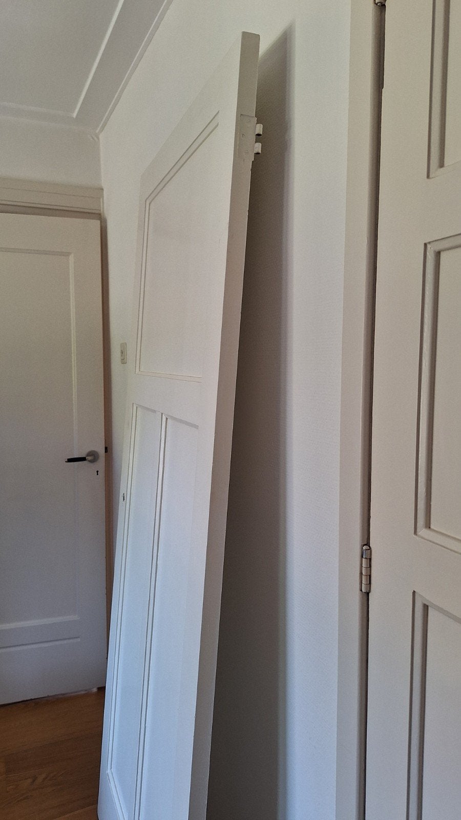 Massief houten paneeldeur, jaren 30 huis, Ophalen, Gebruikt, Binnendeur, 200 tot 215 cm