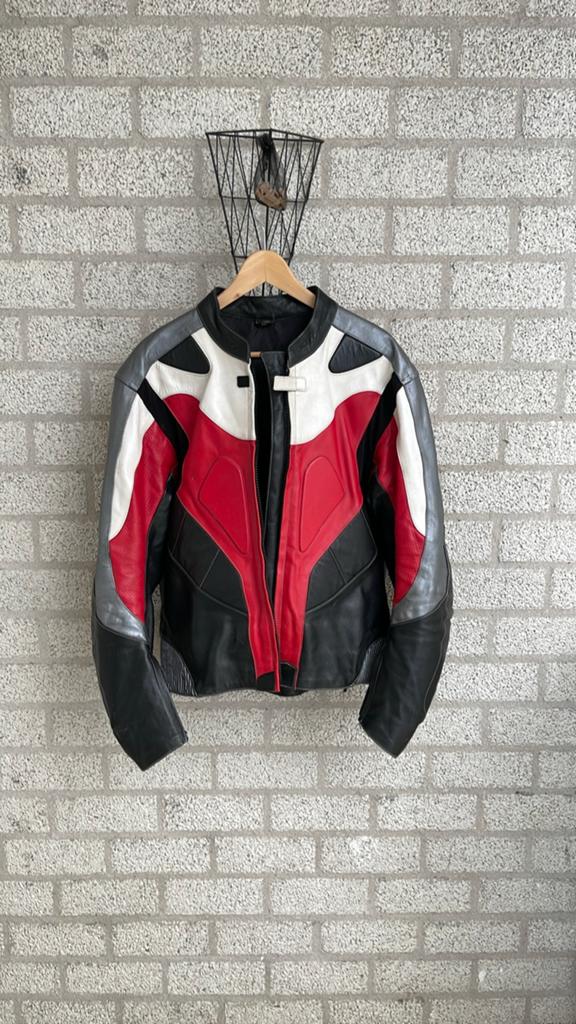 Leren motorjas Sonic II - Zwart, rood, wit, grijs, Ophalen of Verzenden, Tweedehands, Heren, Jas | leer