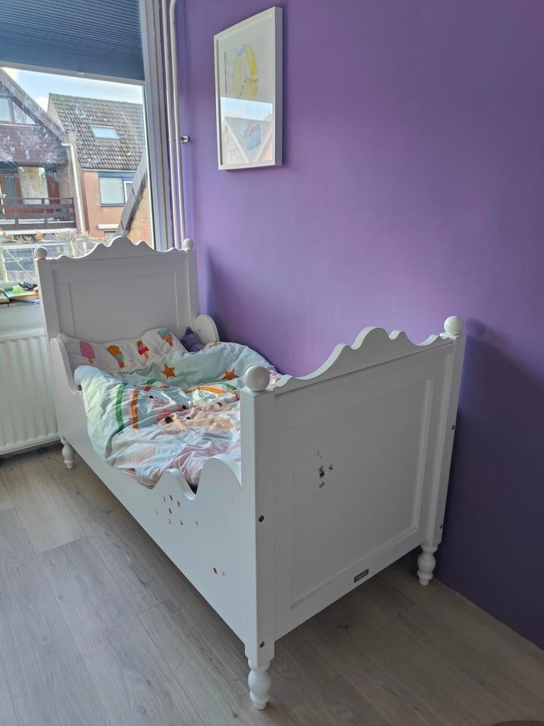 Bopita Belle kinderbed, Kinderen en Baby's, Kinderkamer | Bedden, Lattenbodem, Gebruikt, 70 tot 85 cm, 140 tot 160 cm