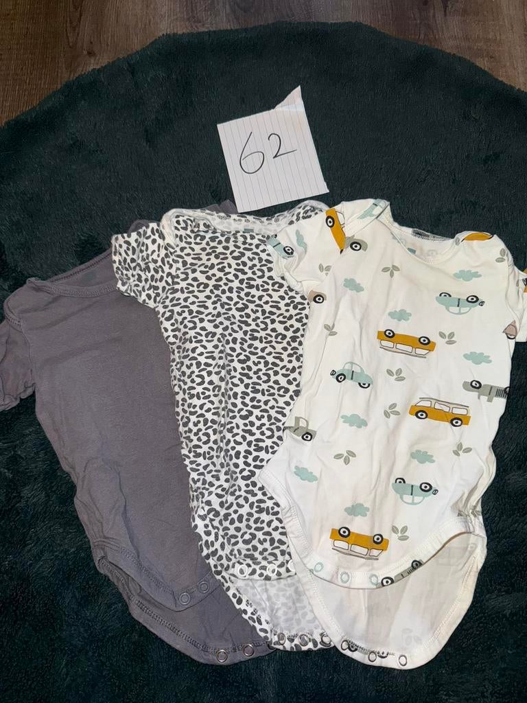 3x Hema Romper • Maat 62, Ophalen of Verzenden, Zo goed als nieuw, Jongetje of Meisje, Nacht- of Onderkleding