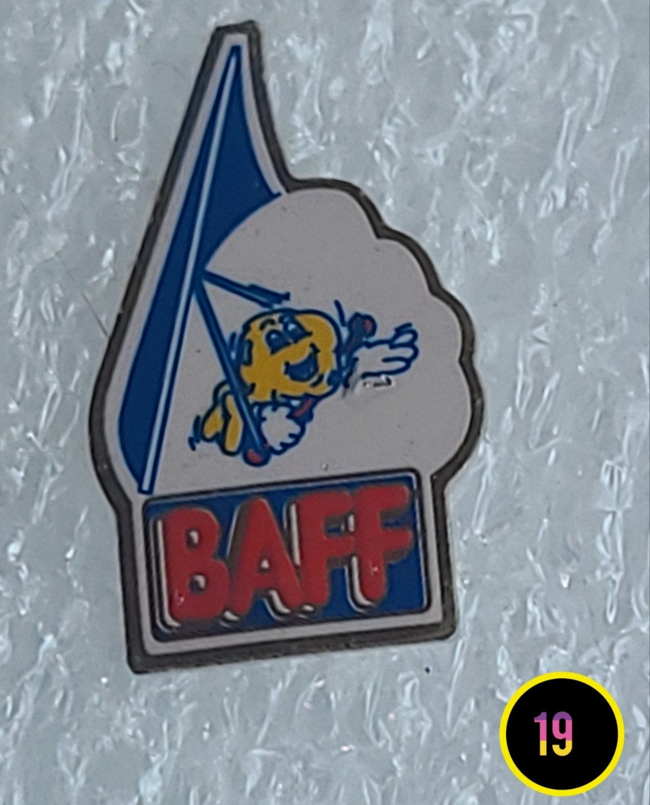 Vintage Baff Pin met Figuurtje - Zeldzaam Verzamelaarsitem, Verzenden