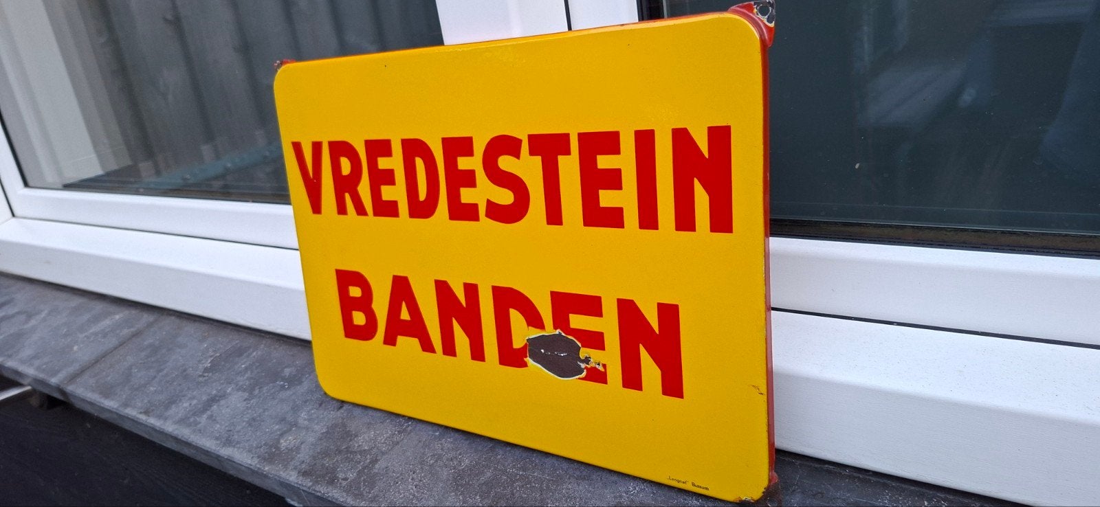 Emaille vredestein Langcat Bussem, Ophalen of Verzenden