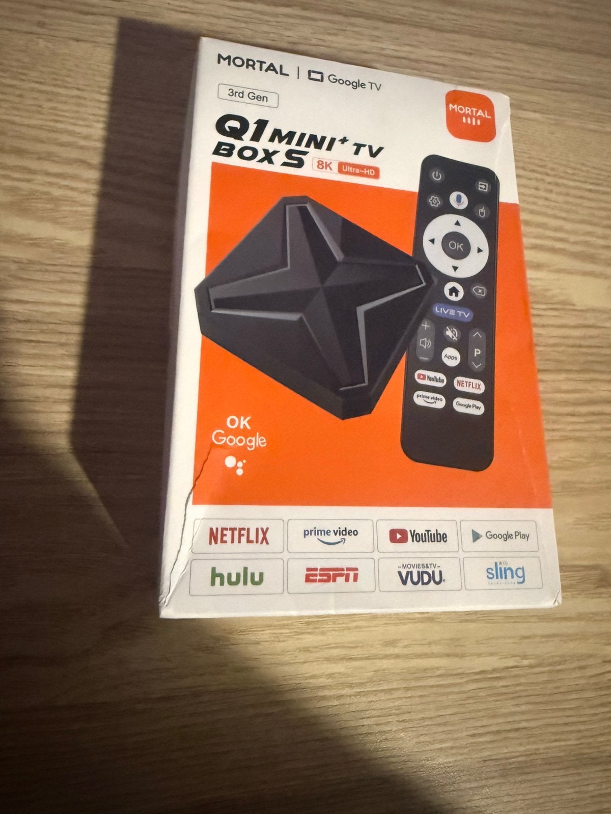 Q1 android tv box voor google tv nieuw in doos!, Ophalen of Verzenden, Zo goed als nieuw