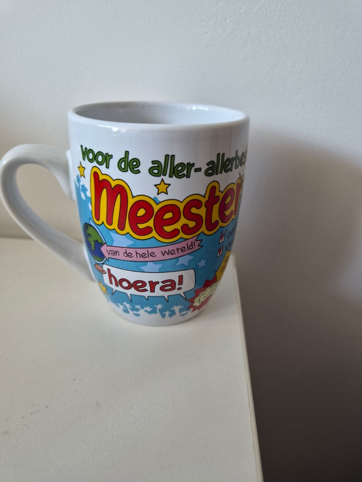Mok voor de allerbeste meester - Cadeau meester, Huis en Inrichting, Keuken | Keukenbenodigdheden, Zo goed als nieuw, Overige typen