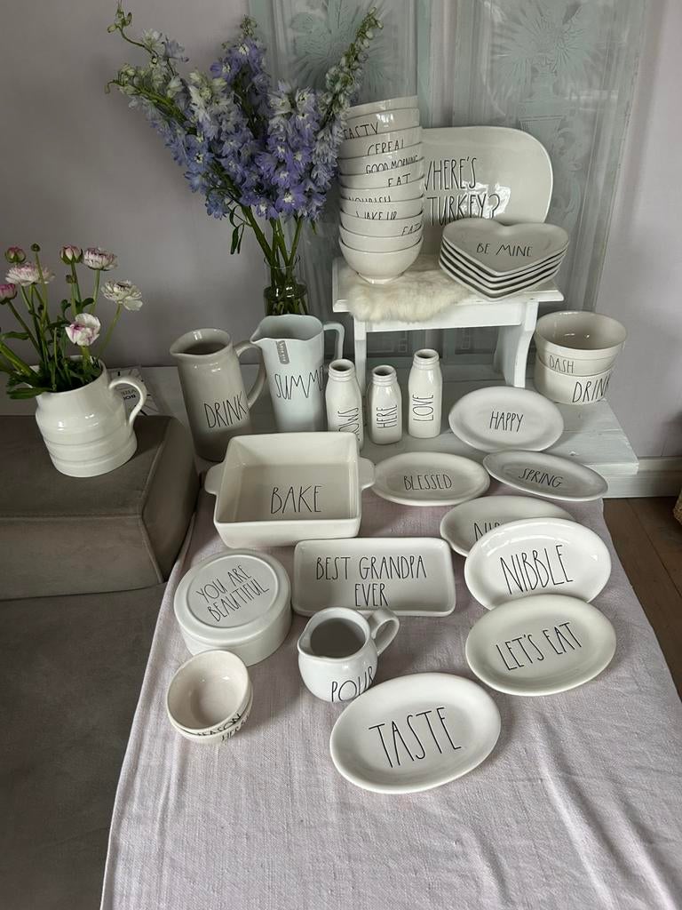 Rae Dunn servies uit Amerika izgst, Ophalen, Keramiek, Zo goed als nieuw, Boerenbont