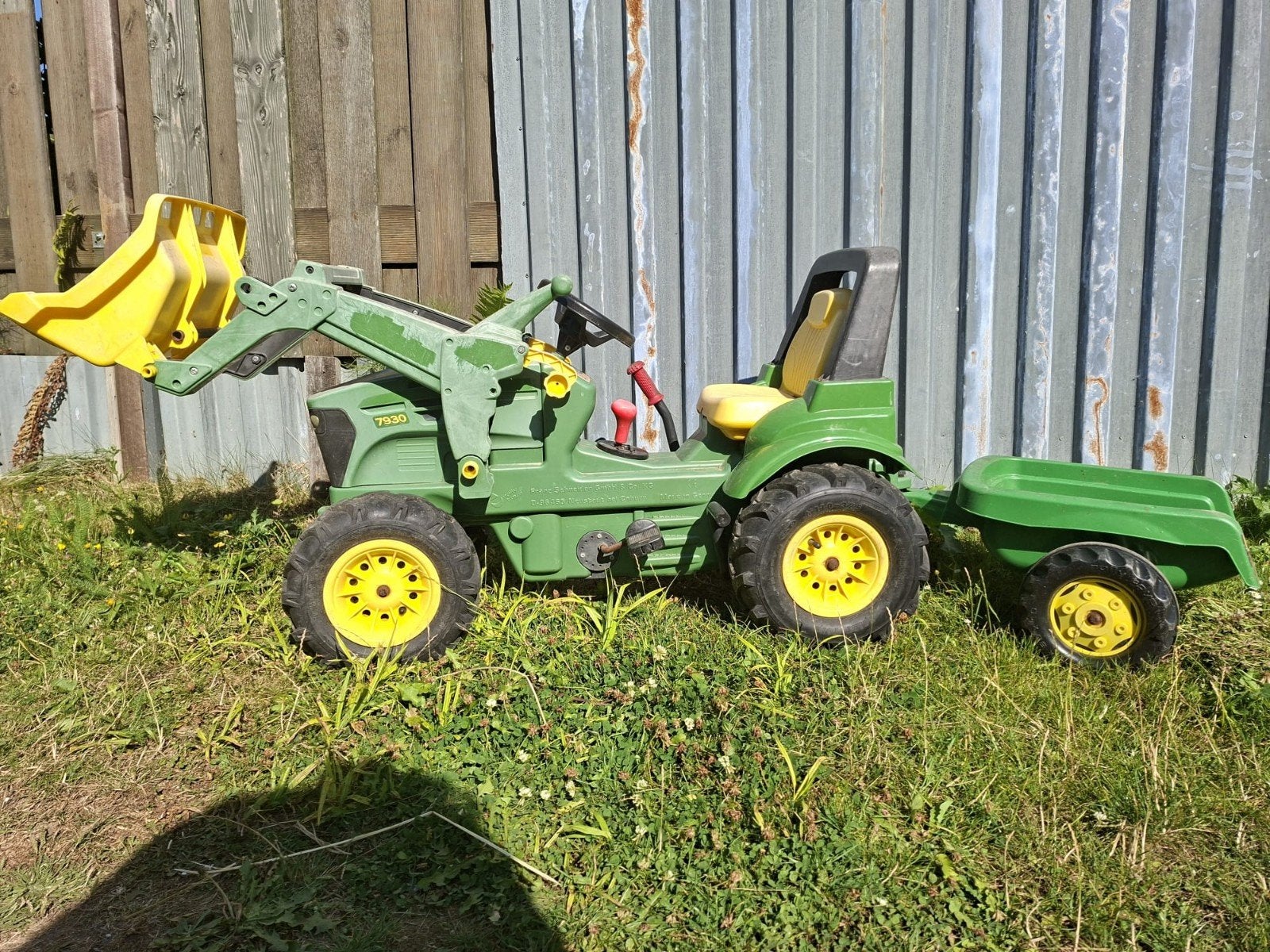 Rolly toys John Deere tractor met  schakelbak en luchtbanden, Kinderen en Baby's, Speelgoed | Buiten | Skelters, Ophalen, Gebruikt