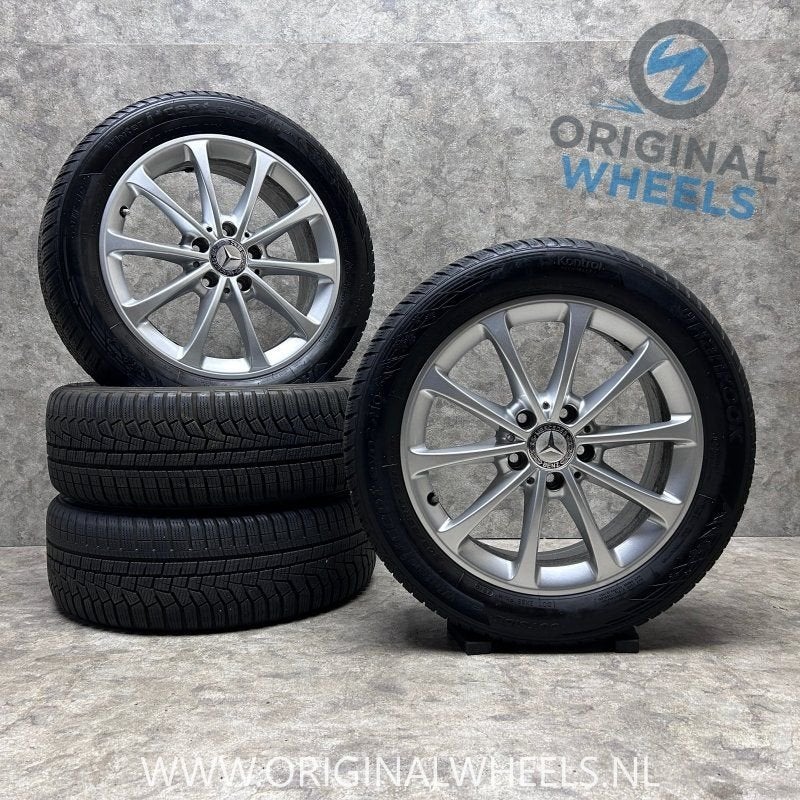 17 inch originele velgen + winterbanden MB A, B klasse CLA, Auto-onderdelen, Gebruikt, -, -, Banden en Velgen