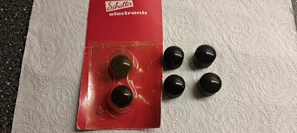 Schaller Dome Knobs Bas Gitaar Potmeterknoppen (Nieuw)