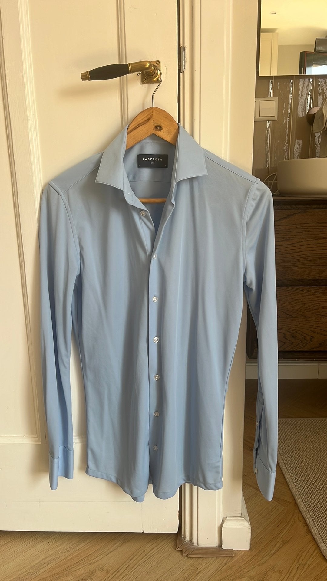 Labfresh overhemd slim S - Nieuw!, Ophalen of Verzenden, Zo goed als nieuw, Blauw