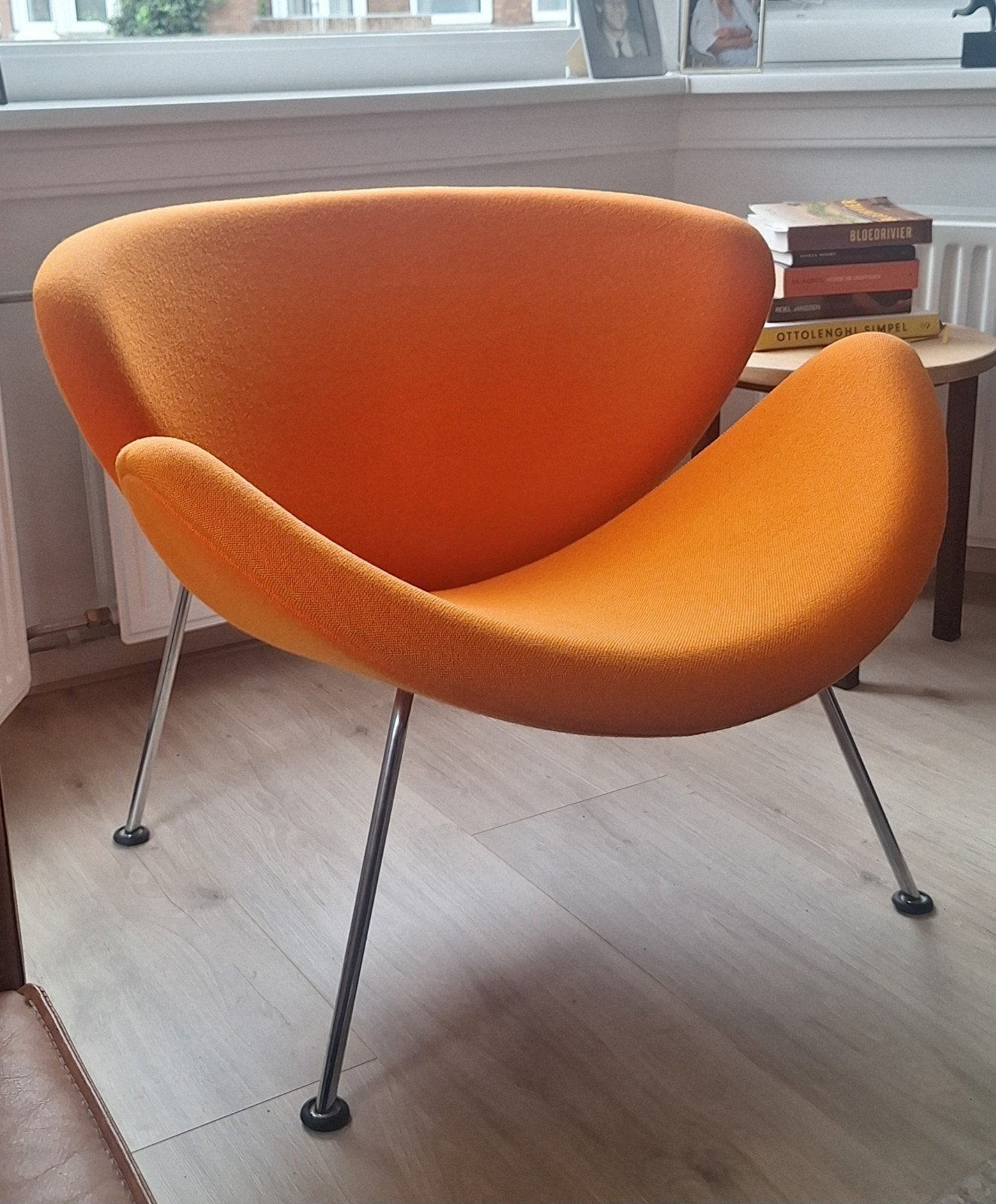 Artifort Orange Slice F437 fauteuil - Oranje, Huis en Inrichting, Ophalen, Gebruikt, Overige kleuren, Design, Modern, Mid-century