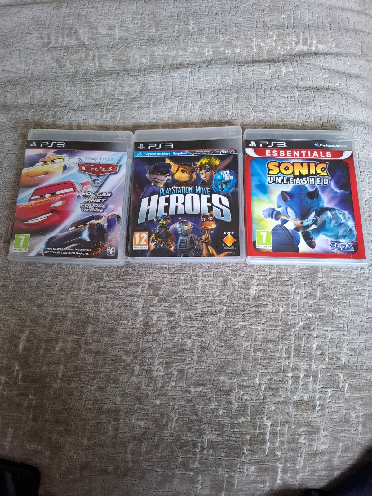 PS3 Games: Cars 3, PlayStation Move Heroes, Sonic Unleashed, Spelcomputers en Games, Games | Sony PlayStation 3, Ophalen, 1 speler