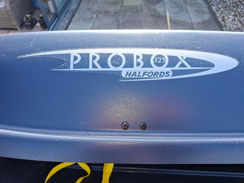 dakkoffer; merk Halfords probox 325, Auto diversen, Dakkoffers, Ophalen, Gebruikt