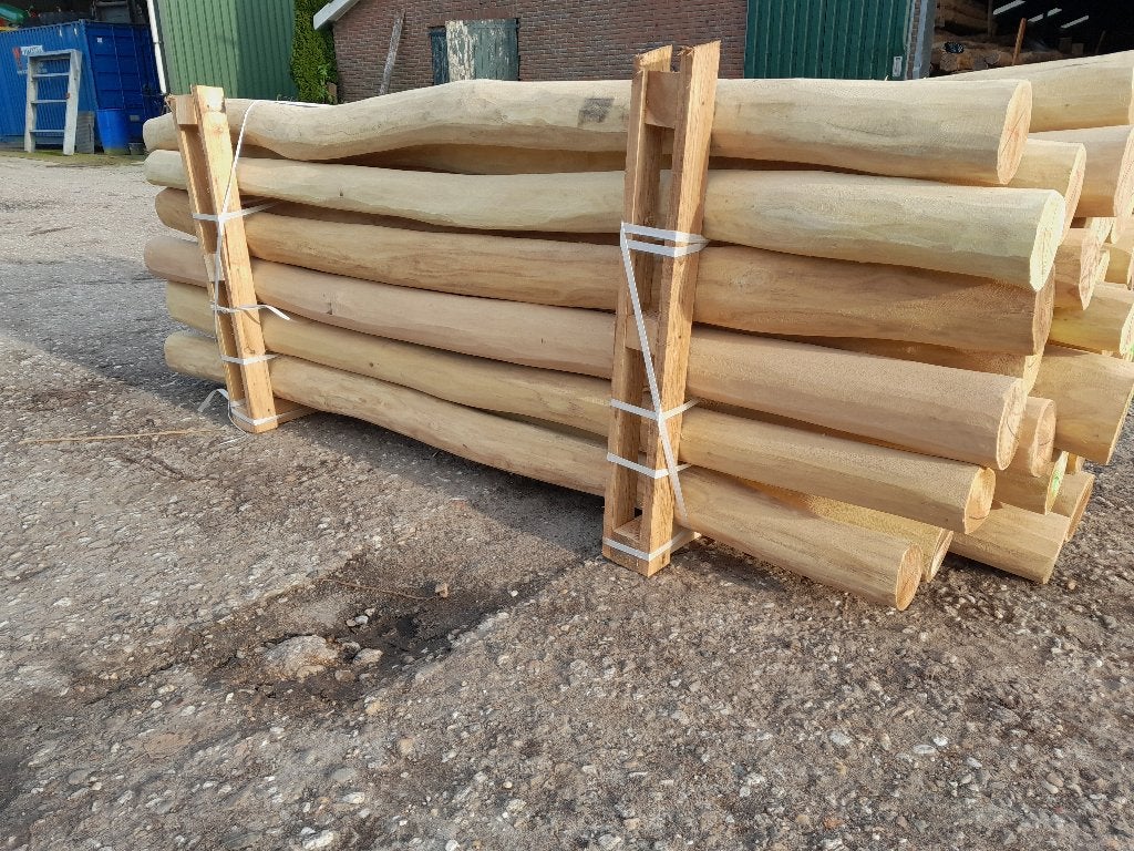Spintvrij geschuurde robinia, schommelpalen 3 mtr 12/14 dik, Ophalen, Nieuw, 250 cm of meer, Palen