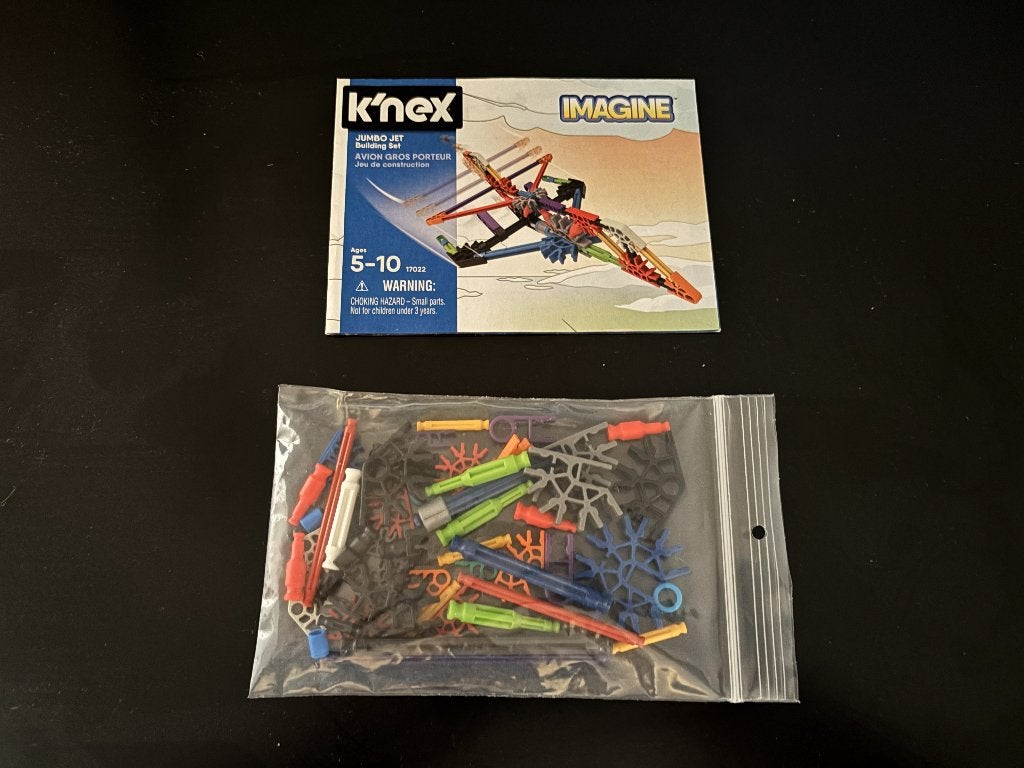 K'nex Imagine 17022 Jumbo Jet Bouwset, Ophalen of Verzenden, Zo goed als nieuw, K'nex