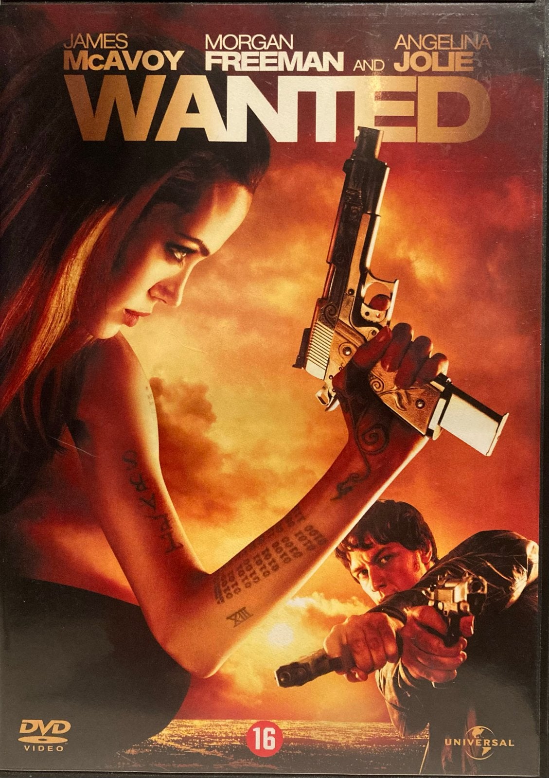 Wanted DVD - Actiethriller met Angelina Jolie, Vanaf 16 jaar, Nederlands, Actiethriller, Ophalen of Verzenden