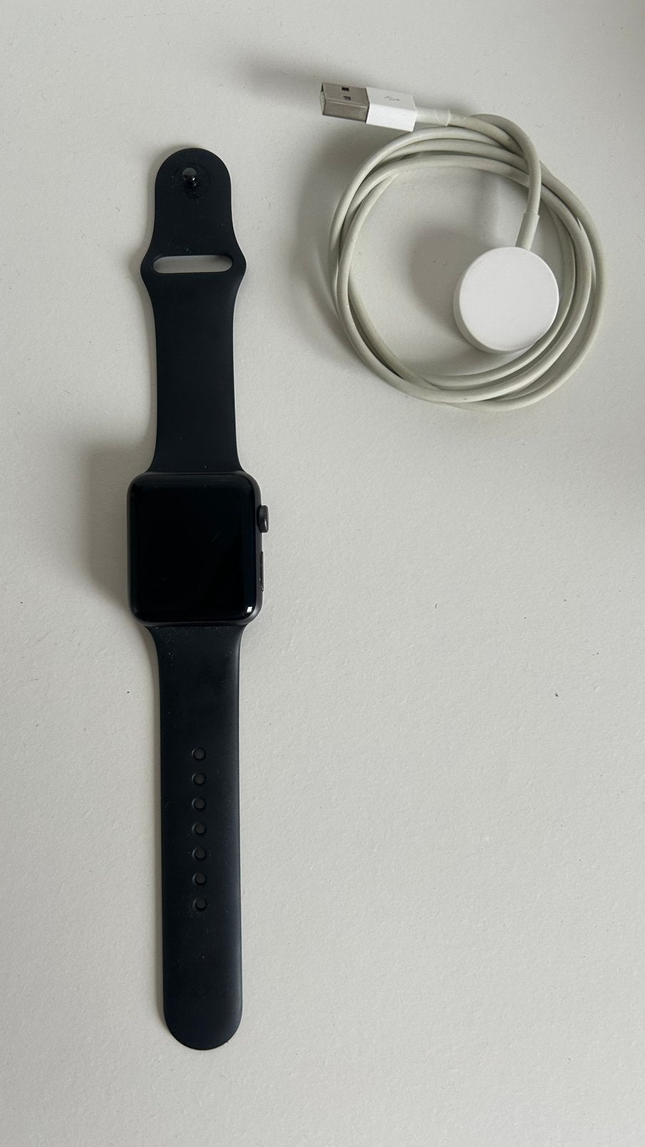 Apple Watch Series 3 - 42mm - Space Gray Aluminium/Zwart, Sieraden, Tassen en Uiterlijk, Smartwatches, Ophalen of Verzenden, Zo goed als nieuw