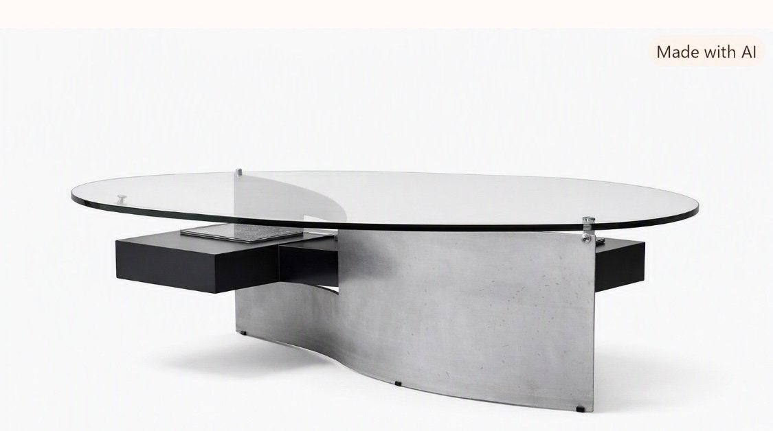 postmoderne salontafel ‘Klee’ van het merk Casprini, Huis en Inrichting, Tafels | Salontafels, Ophalen, Glas, Rond, Zo goed als nieuw