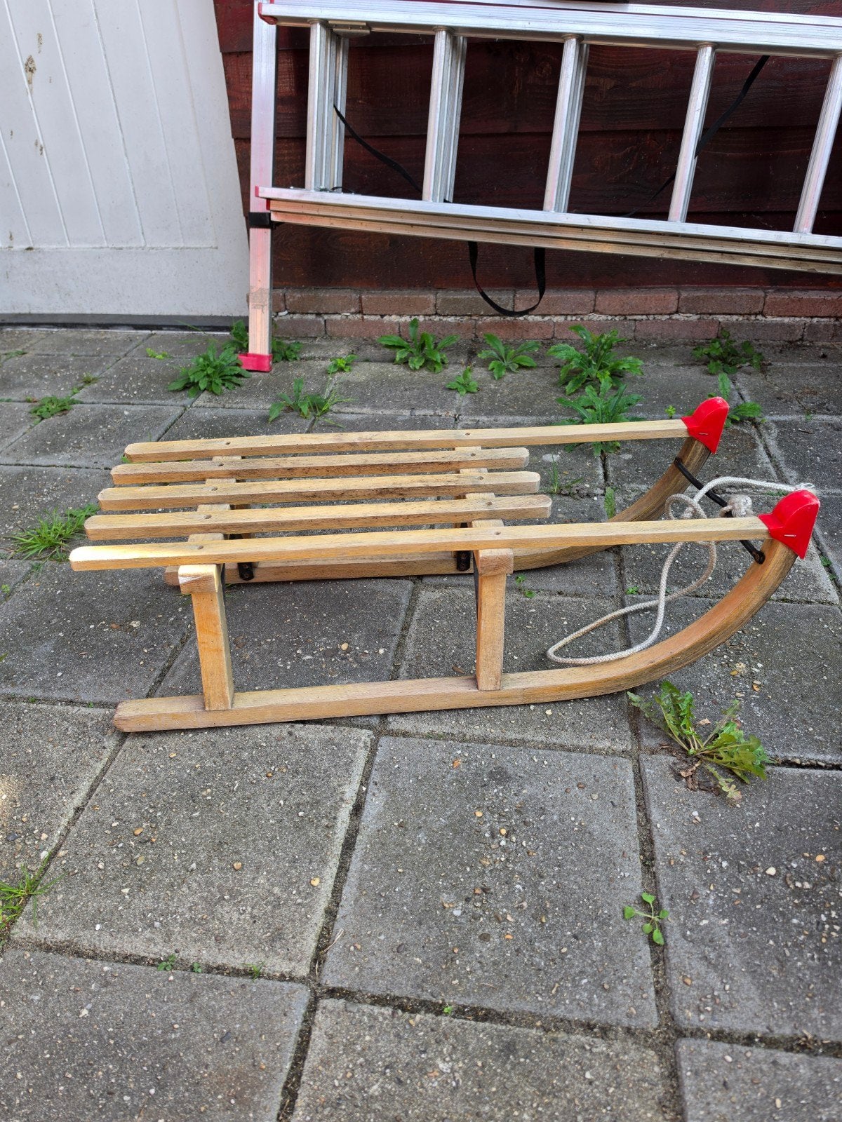 houten slee, Ophalen, Zo goed als nieuw, Hout
