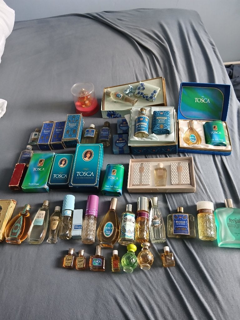 Partij parfum  tosca boldoot enz, Ophalen of Verzenden, Zo goed als nieuw, Miniatuur