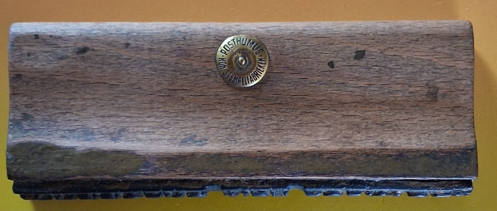 Koloniale stempel. Ca 1910. Zeldzaam.  * Zie tekst., Bruin, Overige typen, Handgemaakt, 4 cm