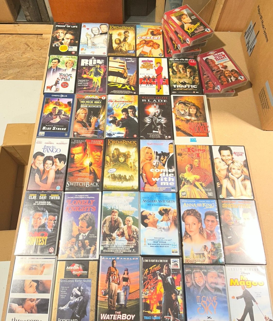 Assortiment Vhs video banden, Cd's en Dvd's, Alle leeftijden, Overige genres, Boxset, Ophalen of Verzenden