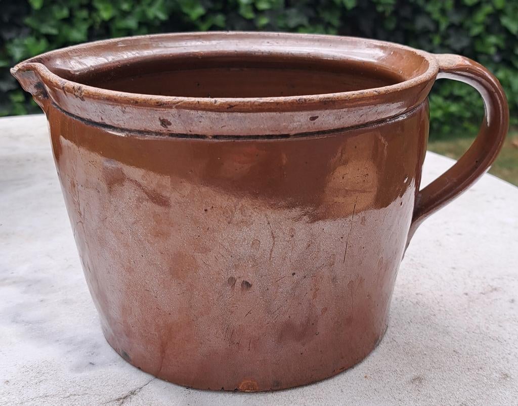 Brocante terracotta schenkkan keuken tuin groot, Ophalen of Verzenden