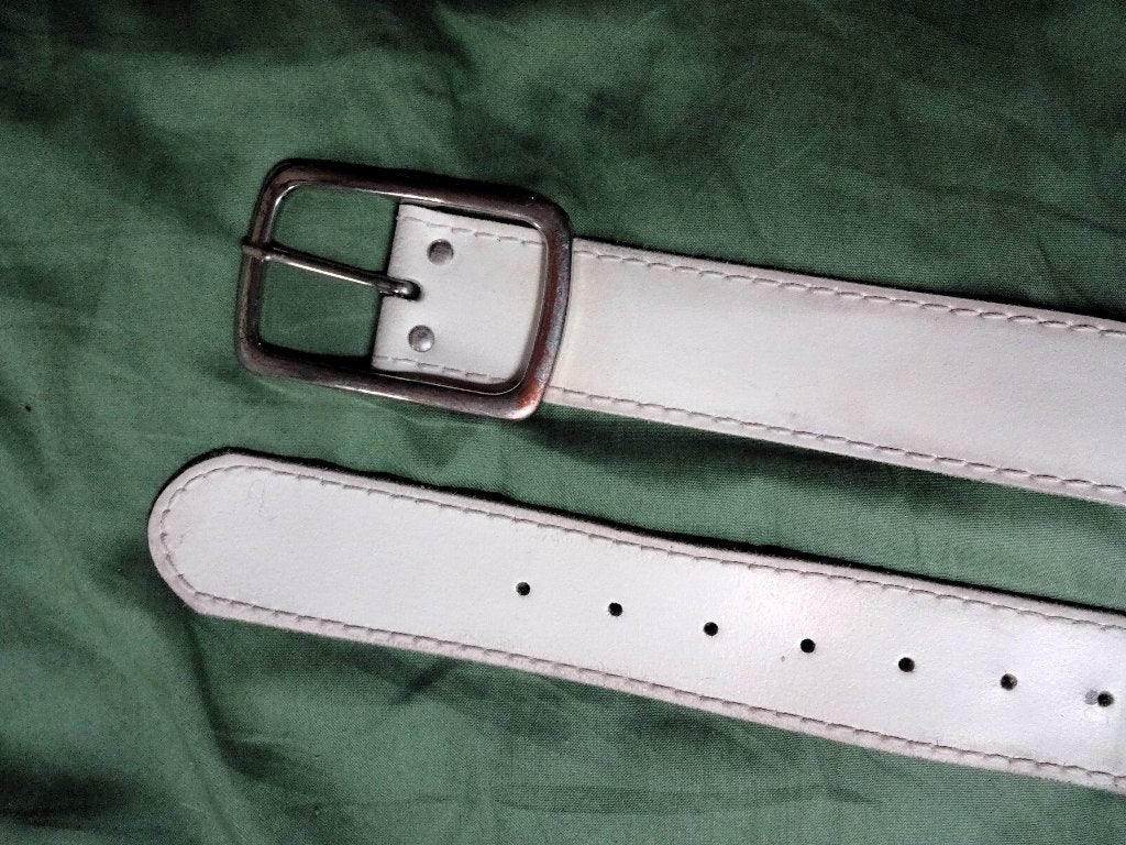 4.5 cm Wit lederen riem Divided riem, Kleding | Dames, Riemen en Ceinturen, Divided, Verzenden, Tailleriem, Gedragen