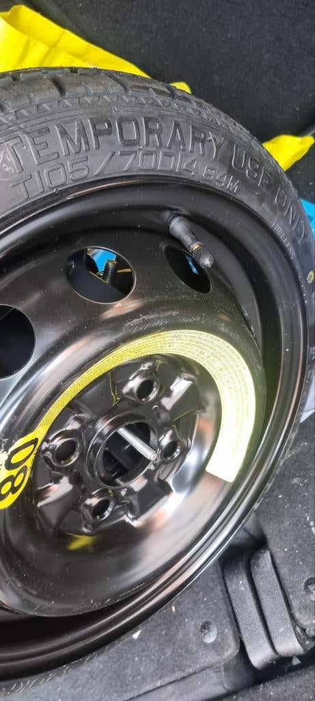 14 inch thuiskomer reservewiel met krikset, Auto diversen, Overige Auto diversen, Ophalen of Verzenden