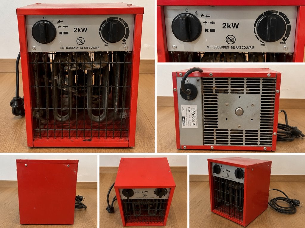 Handson Elektrische Werkplaatskachel 2 kW – Ventilator, Ophalen, 30 tot 80 cm, Gebruikt, Mm