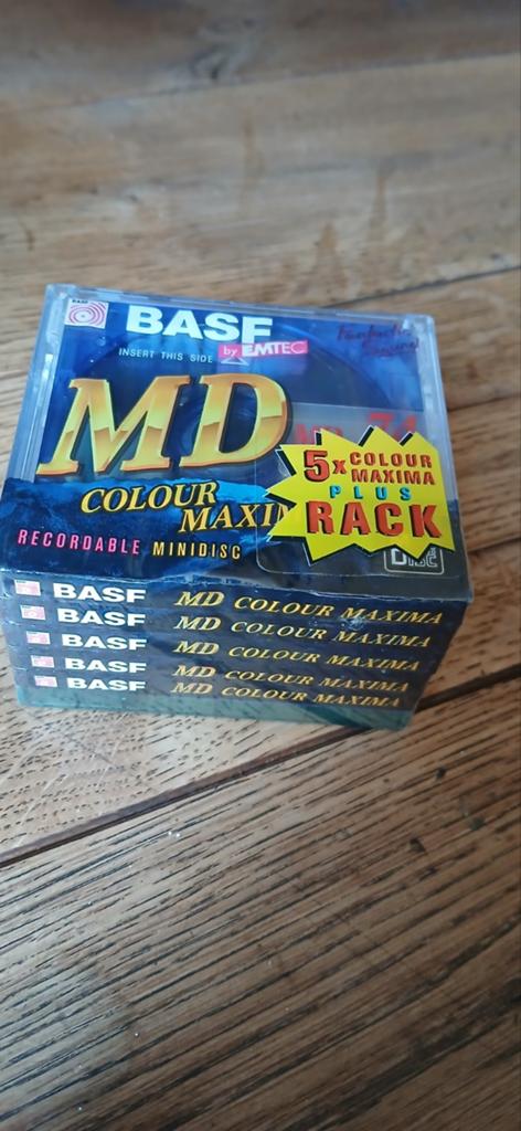 Basf colour maxima minidisc 5x nieuw, 2 t/m 25 bandjes, Overige genres, Ophalen of Verzenden, Met bewaardoos, rek of koffer