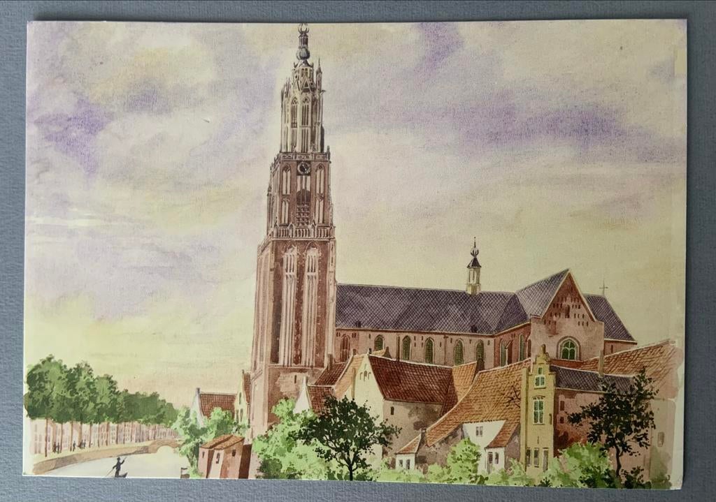 Amersfoort Onze-Lieve-Vrouwekapel met toren, Ophalen of Verzenden, 1940 tot 1960, Ongelopen, Utrecht