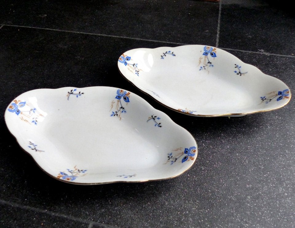 Antieke schaaltjes vleesschaaltjes blauw decor Chinees?, Gebruikt, Ophalen of Verzenden, Schaal of Schalen, Overige stijlen