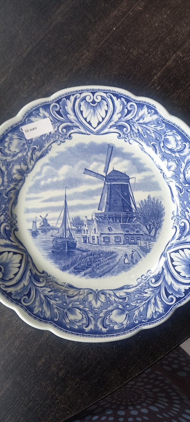 Delfts Blauw Wandbord - Molenlandschap - Royal Sphinx, Antiek en Kunst, Ophalen of Verzenden