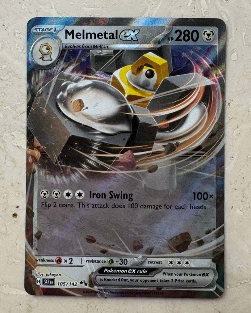 Melmetal ex - 105/142 - Stellar Crown - Pokémon, Ophalen of Verzenden, Zo goed als nieuw
