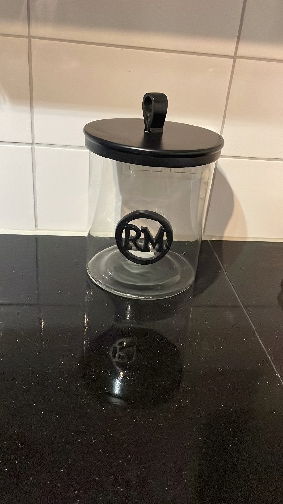 Riviera Maison voorraad potten maat L, Huis en Inrichting, Met deksel, Ophalen of Verzenden, Zwart, 30 cm