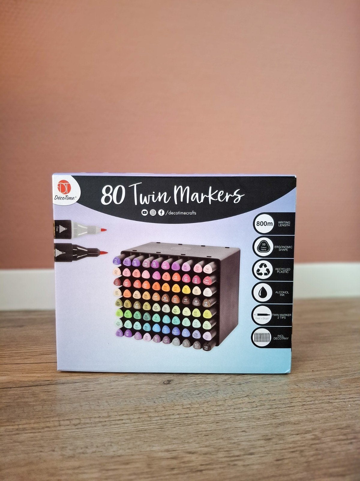 DécoTime - 80 Twinmarkers - Nieuw, Verzenden, Nieuw, Potlood of Stift