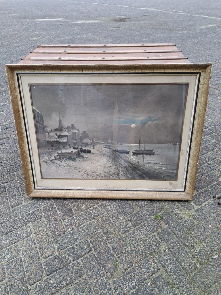Diverse Schilderijen en Borduurwerken, Ophalen, Nederlandse school, Doek, Landschap