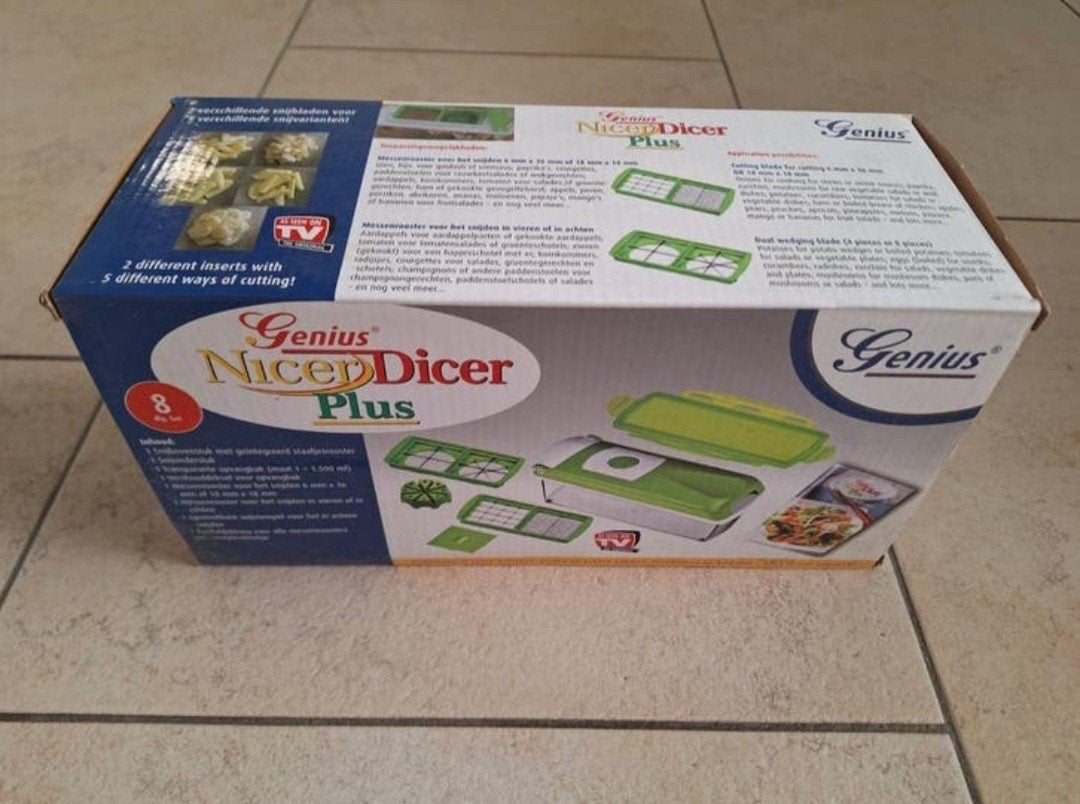 Genius Nicer Dicer Plus set, 8 set, Ophalen of Verzenden, Zo goed als nieuw