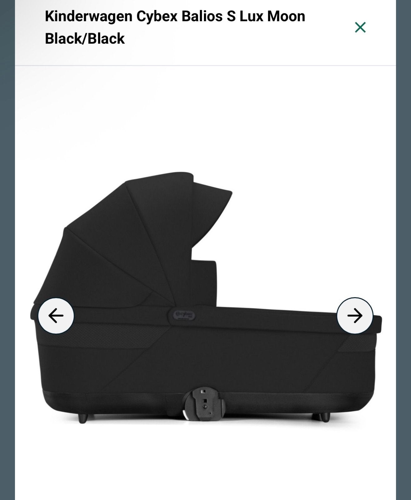 Cybex Balios S Lux Moon Black/Black Reiswieg, Kinderen en Baby's, Ophalen, Nieuw, Kinderwagen, Met reiswieg