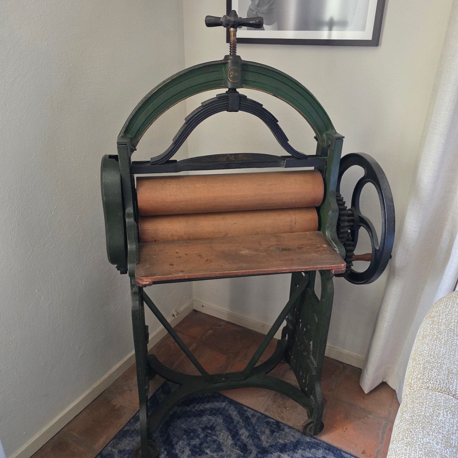 Antieke  Linnen Mangel - Decoratief en Functioneel, Antiek en Kunst, Ophalen