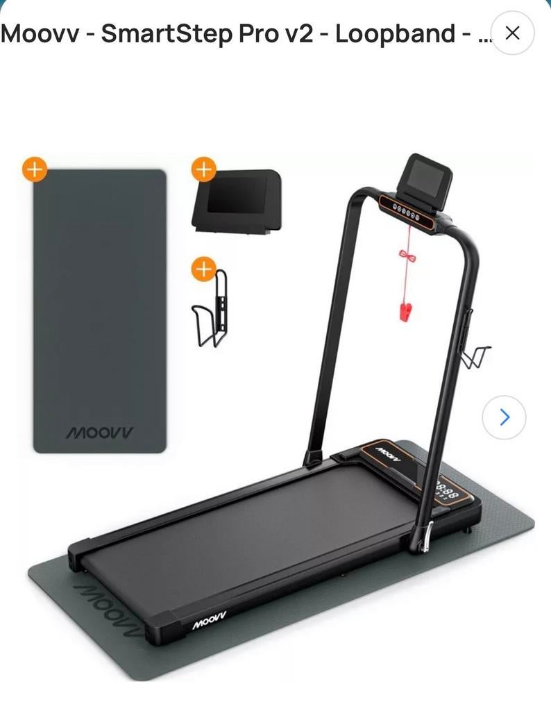 Moovv SmartStep Pro v2 Loopband met accessoires, Ophalen, Zo goed als nieuw, Metaal, Loopband
