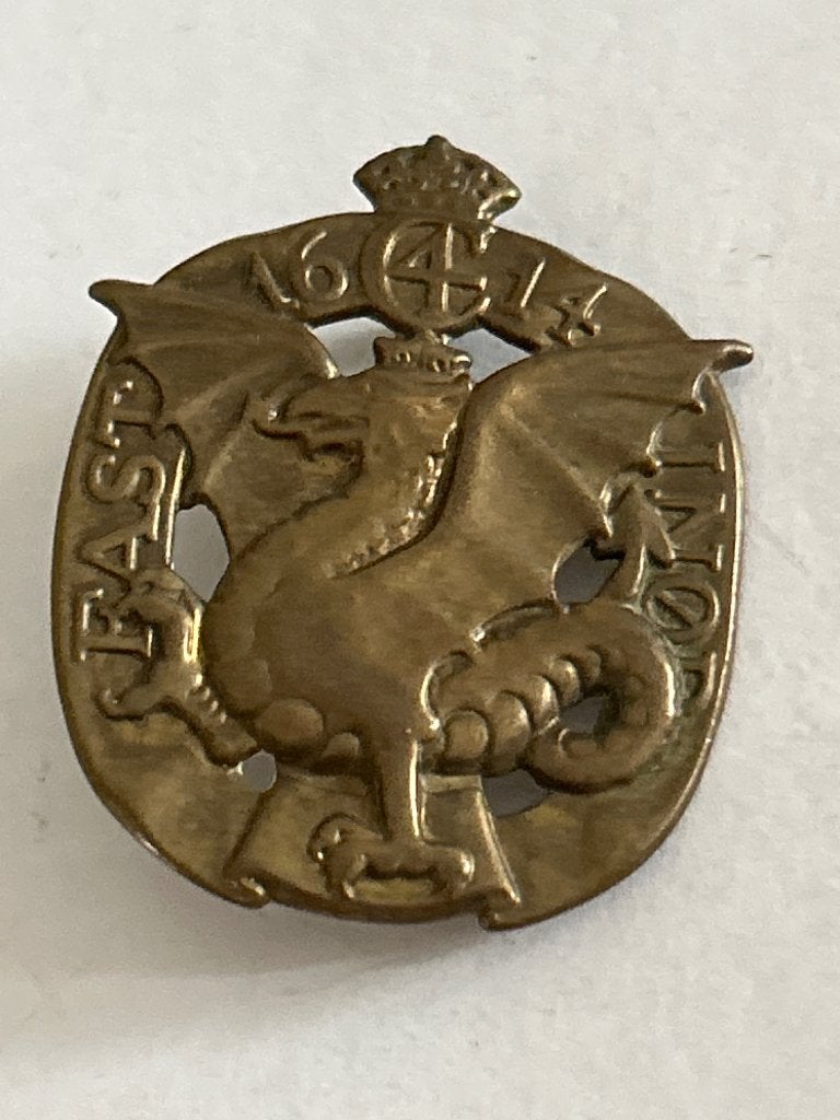 Deens Militair Baretembleem / Fynske Livregiment (1614), Verzamelen, Verzenden, Landmacht, Overige gebieden, Embleem of Badge