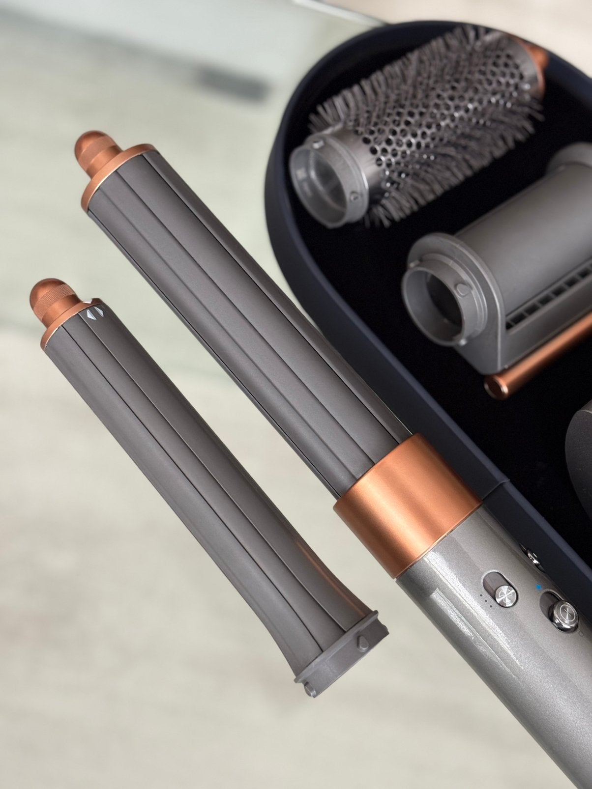 Dyson airwrap long complete multistyler / nikkel- koper, Sieraden, Tassen en Uiterlijk, Ophalen of Verzenden, Zo goed als nieuw