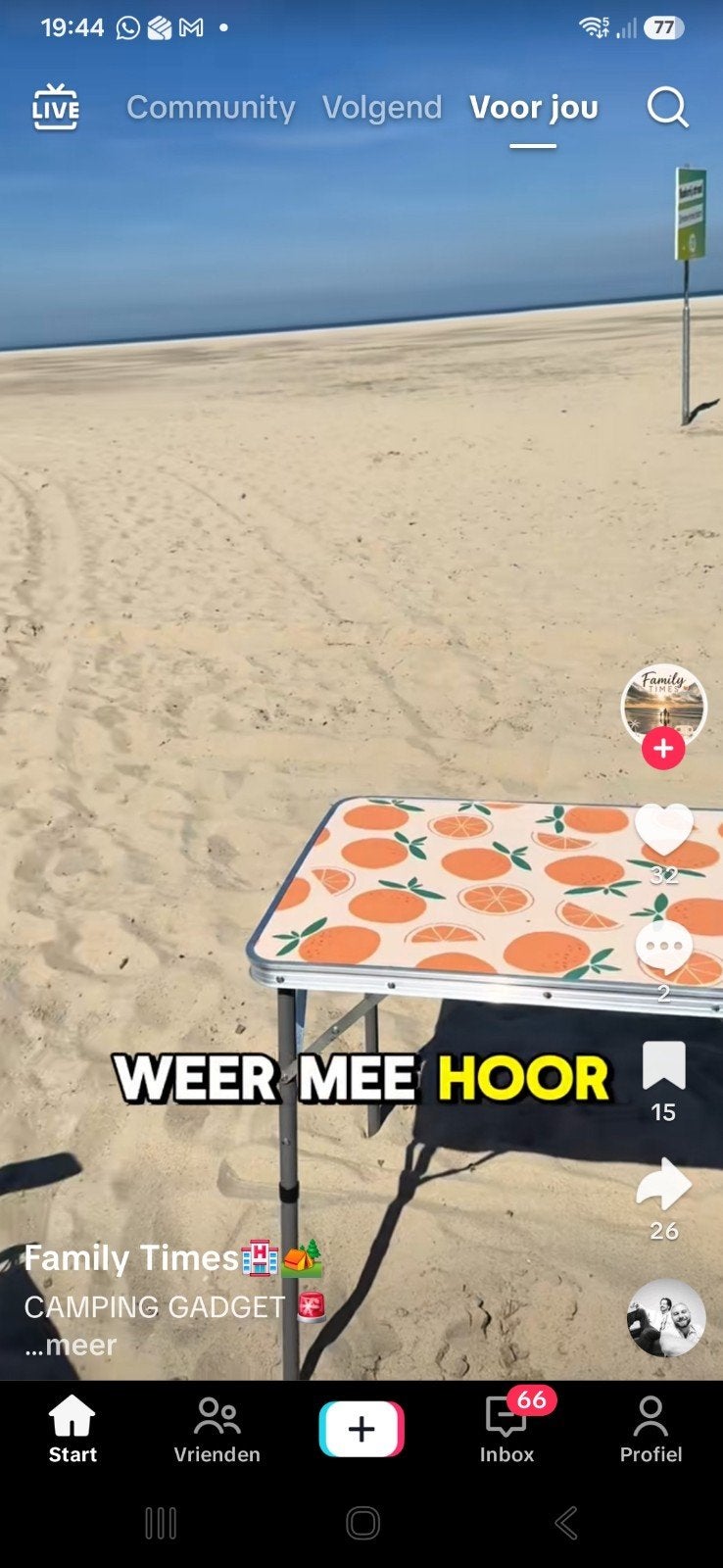 ik zoek dit campingtafeltje, Ophalen