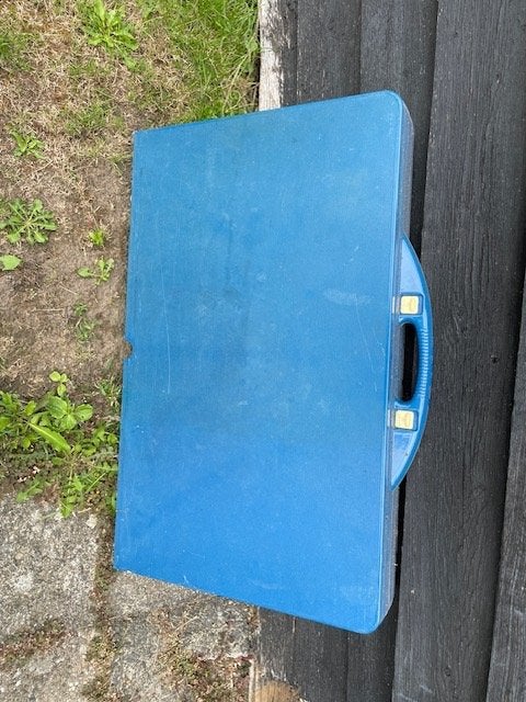 kampeertafel blauw, Caravans en Kamperen, Kampeermeubelen, Ophalen, Gebruikt, Campingtafel