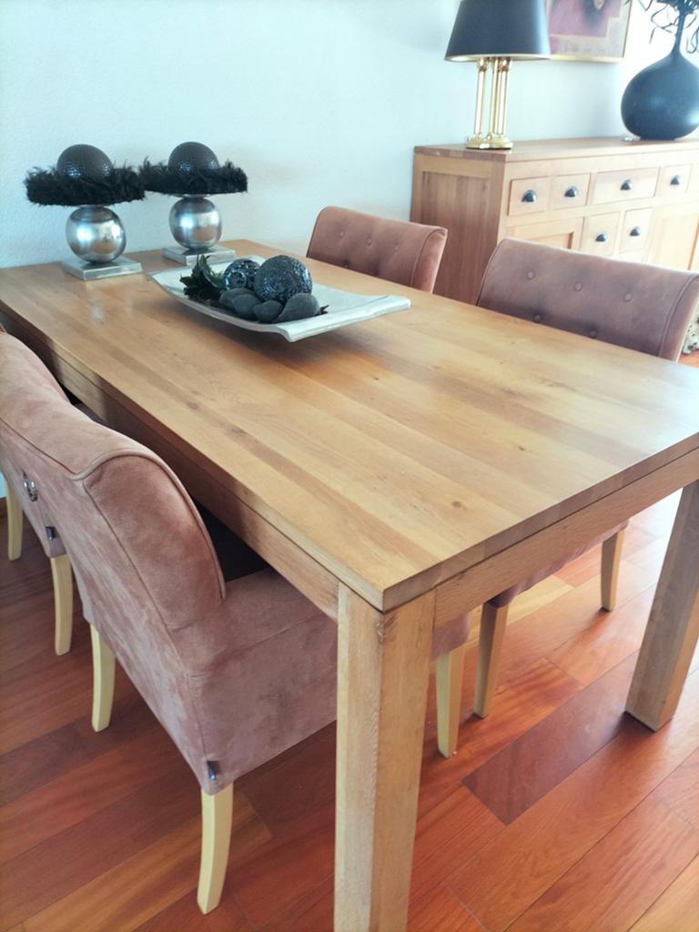 Eikenhouten eettafel, Ophalen, Gebruikt, 4 tot 6 stoelen