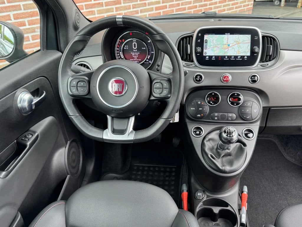 Fiat 500C 1.0 Hybrid Sport | Airco-Ecc | Navi | Leer, Auto's, Euro 6, 0 kWh, Cabriolet, 4 stoelen